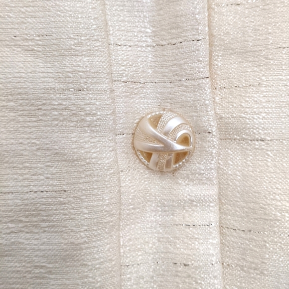 Vintage Cream Blouse with Embroidery - Picture 6 of 12